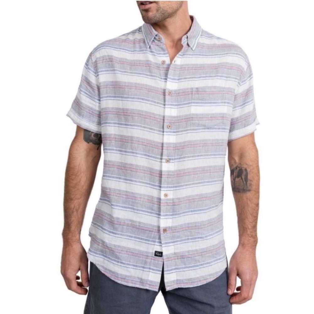 Rails Carson XL Mens Striped Short Sleeve Casual Button‎ Down Shirt